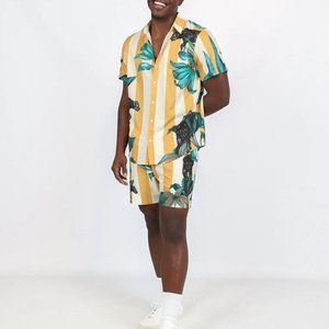 MAVRANS Pantera Weekend Shirt  - Yellow Stripes with Jaguars